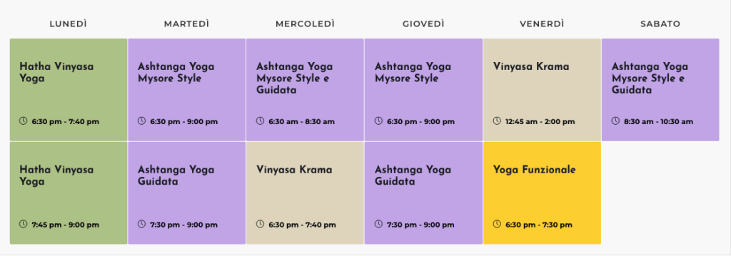 calendario corsi